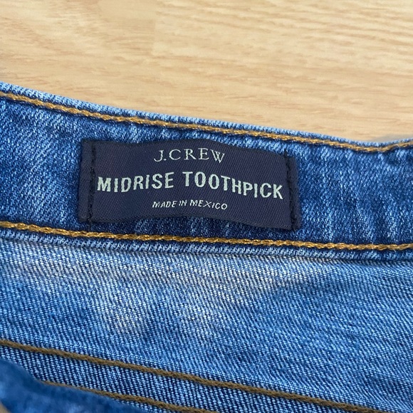 J.Crew Midrise Toothpick Distressed Stretch Women’s Denim Jeans Size 27 - Picture 8 of 12